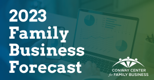 Graphic with text 2023 Family Business Forecast